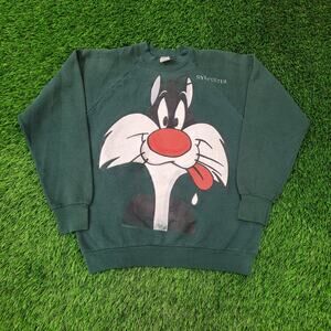 Vintage 1993 Sylvester Sweatshirt Womens Large 21x24 Looney-Tunes